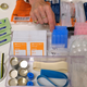 A demonstration of the supplies that would be available at a safe, or supervised, injection site.